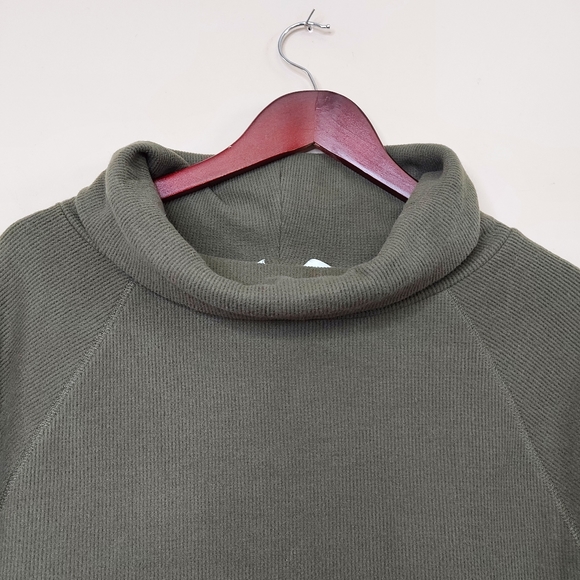 Caslon rib knit cowl neck sweater and front pocket - Picture 2 of 6